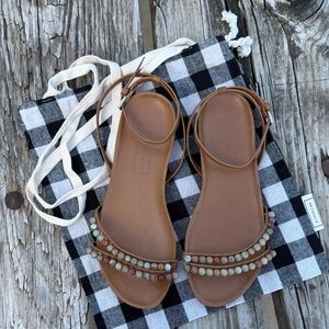 Either/Or Turin Beaded Sandals From Sundance Size 9